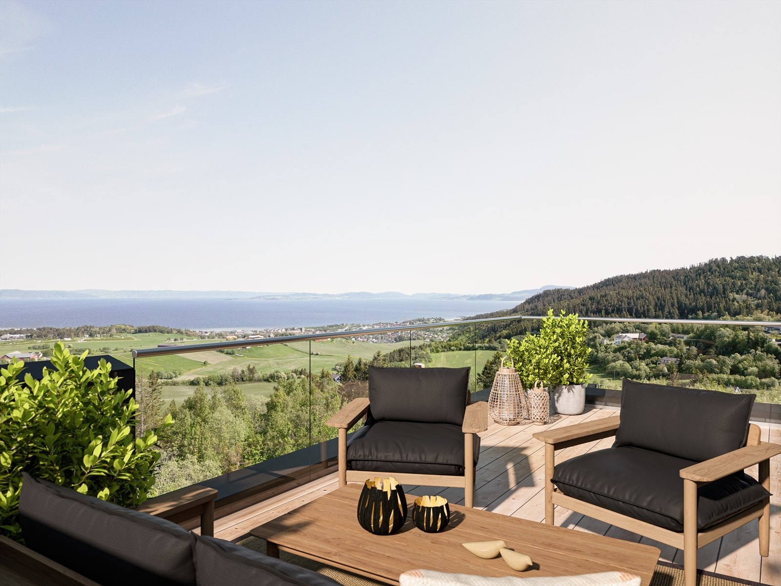 Boligen har flere solrike uteplasser slik at man kan nyte godværet hele dagen. Galleribilde