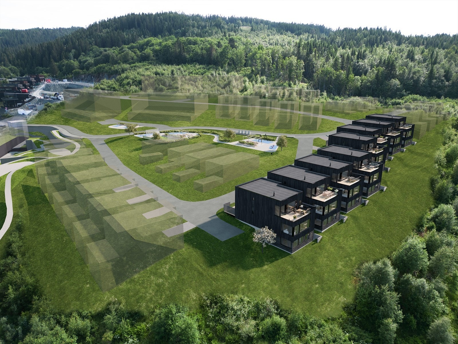 Området er under utvikling, og nyter godt av korte avstander til marka, skole- og barnehager, samt Trondheim sentrum. Galleribilde