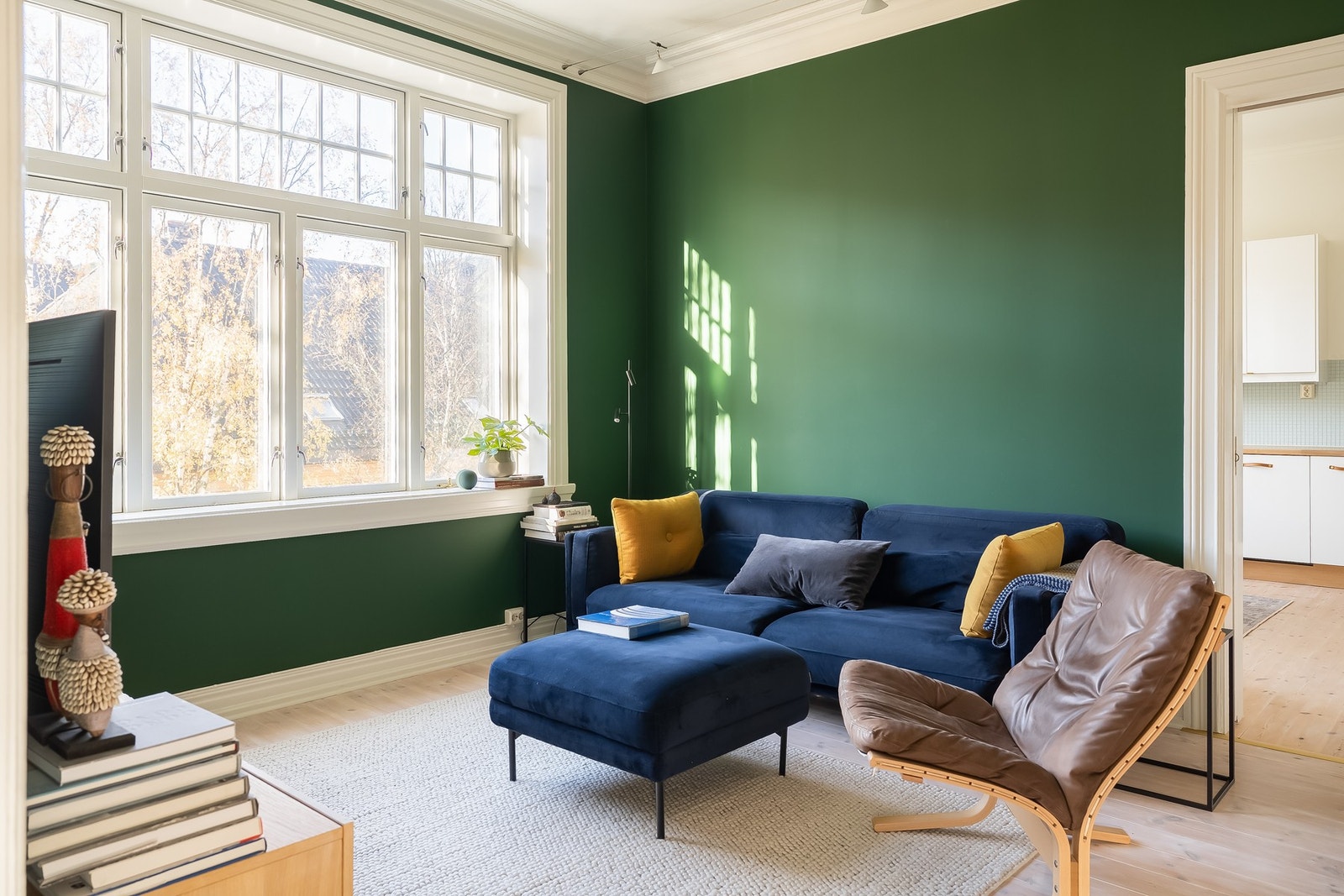 Gulvene i leilighetene er for det meste et hvitlasert heltregulv. Galleribilde