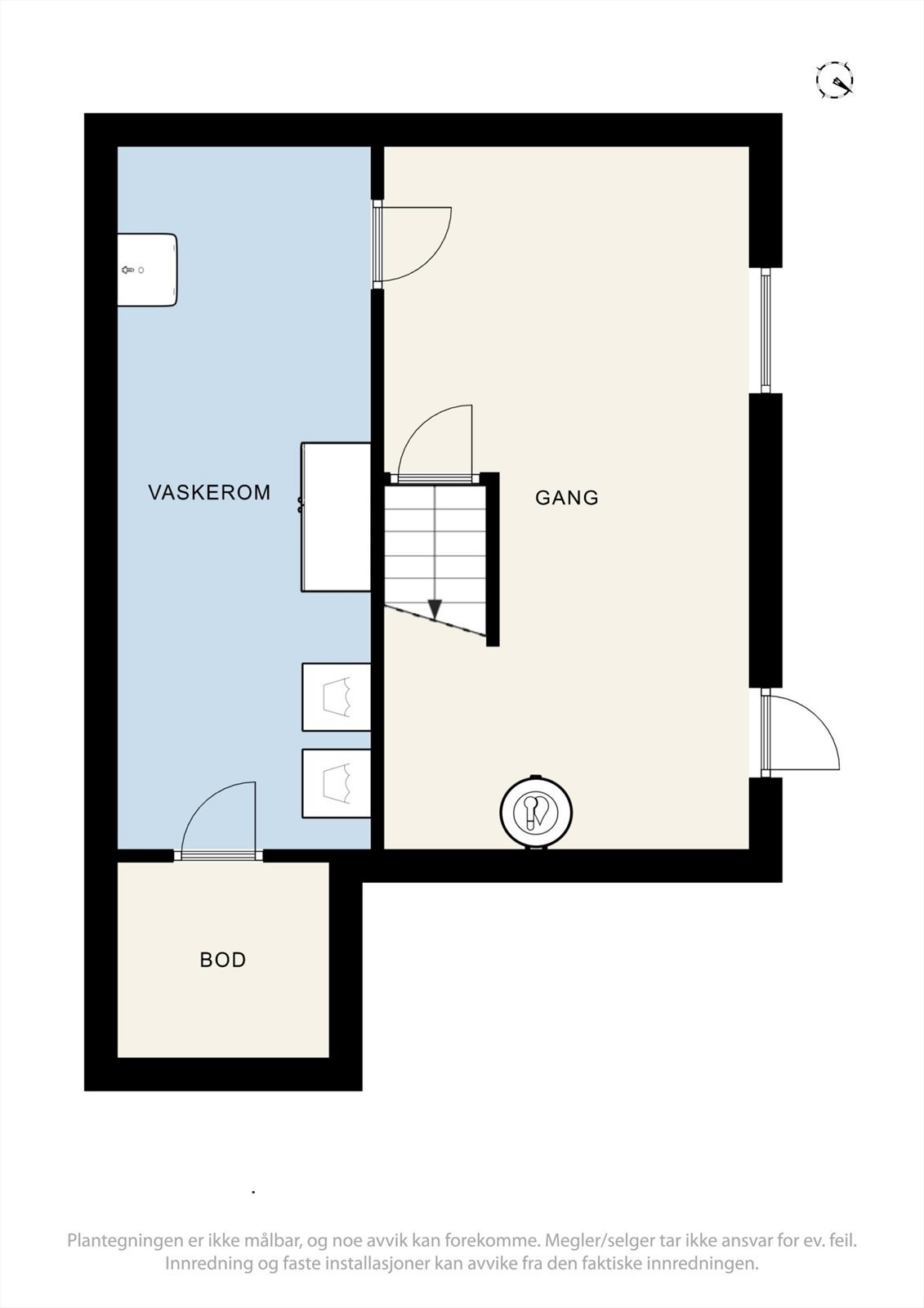 Plantegning av kjelleretasjen. Galleribilde