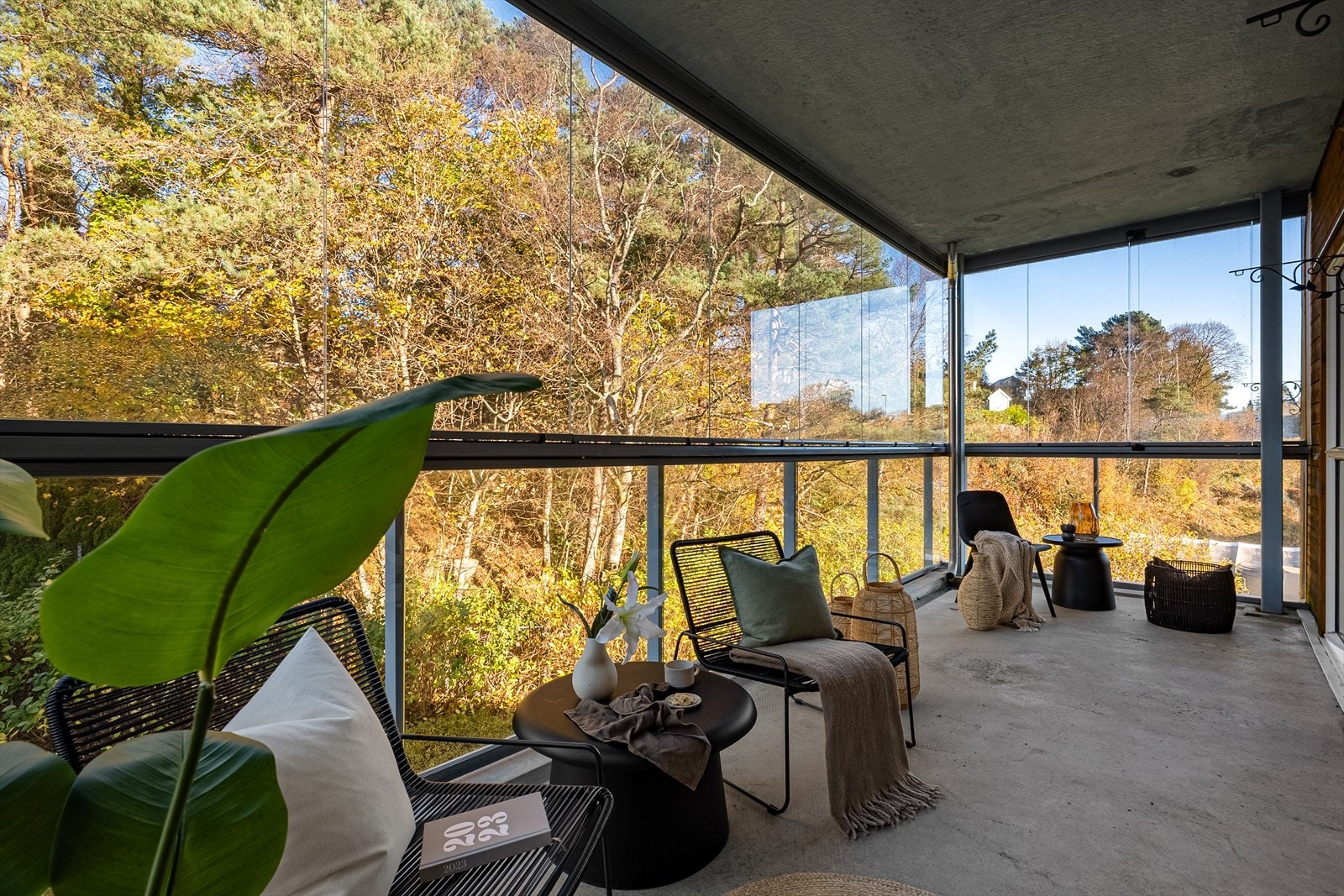 Innglasset veranda på hele 14m² Galleribilde