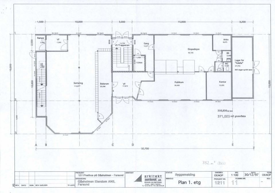 Areal plan 1 etasje Galleribilde