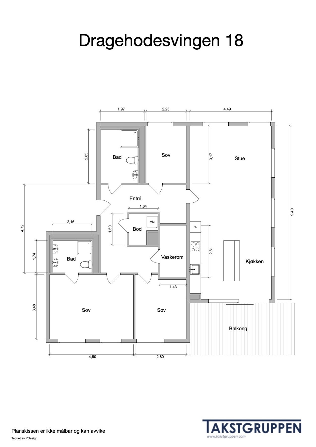Romslig planløsning Galleribilde