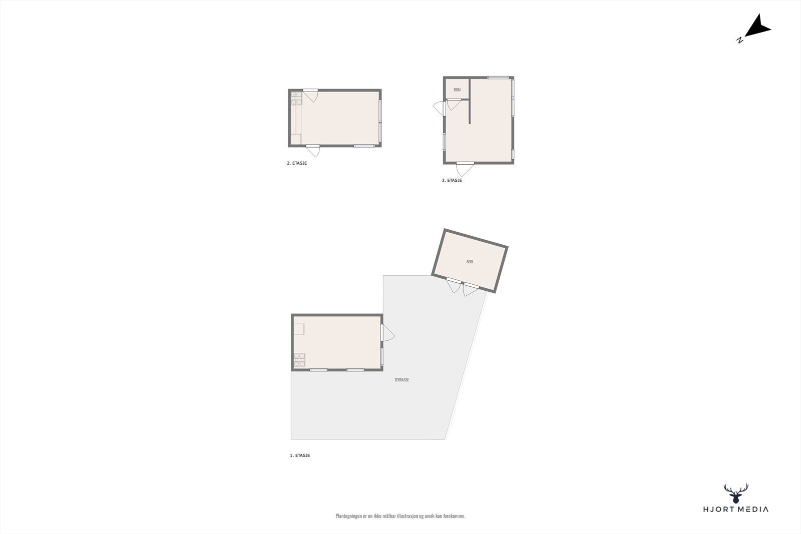 Plantegning alle bygg. Galleribilde