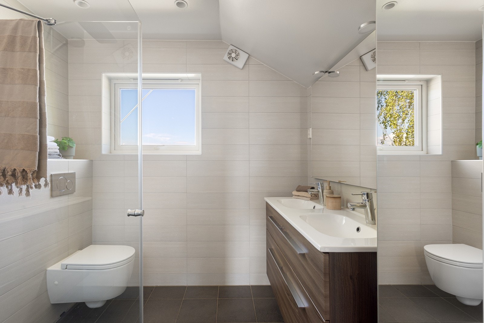 Badet i andre etasje ble også oppgradert i 2015 Galleribilde