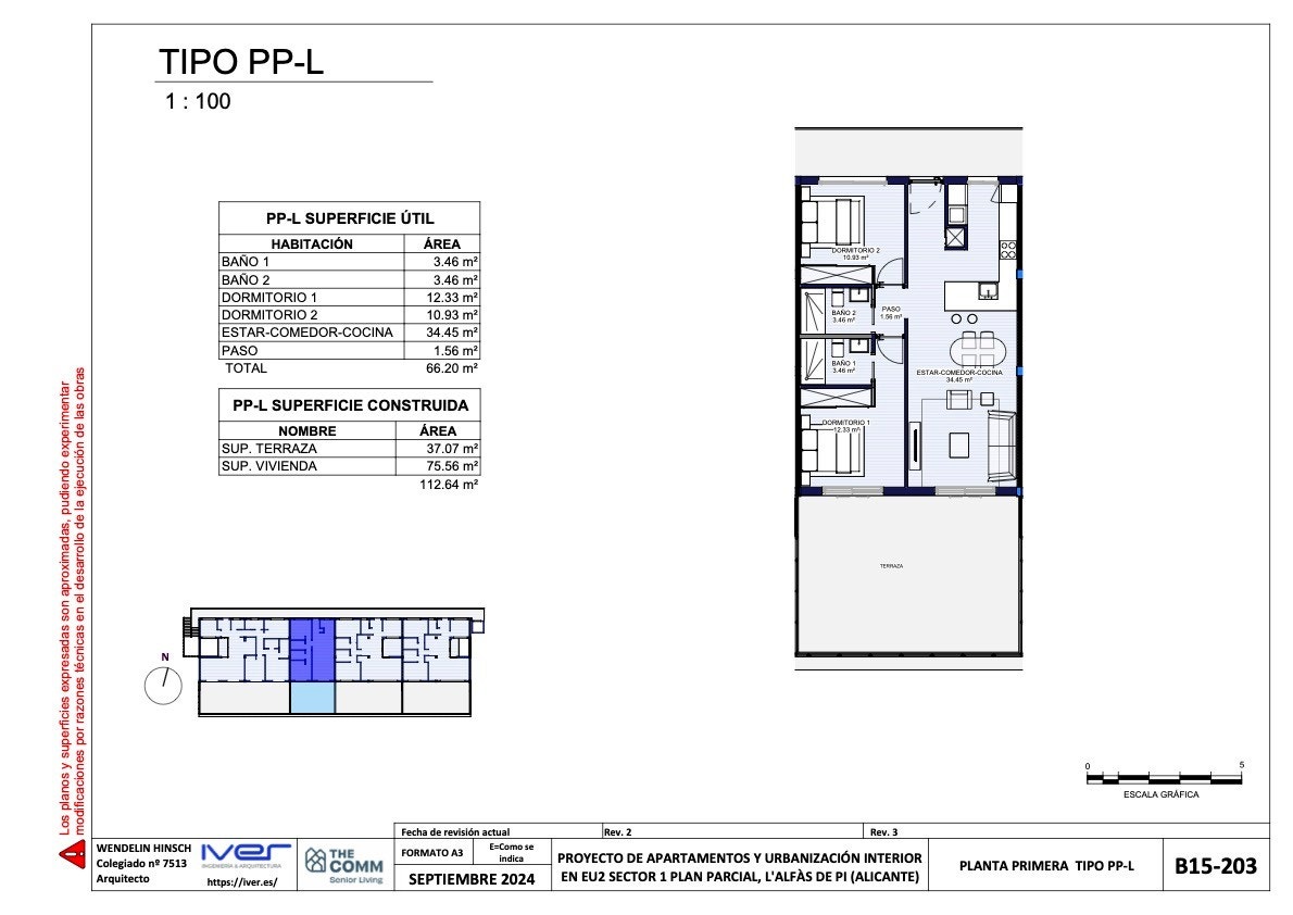 Plantegning 2 soverom 2 bad Galleribilde