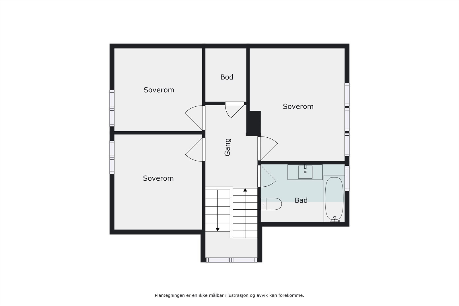 Plantegning 2. etasje hoveddel Galleribilde
