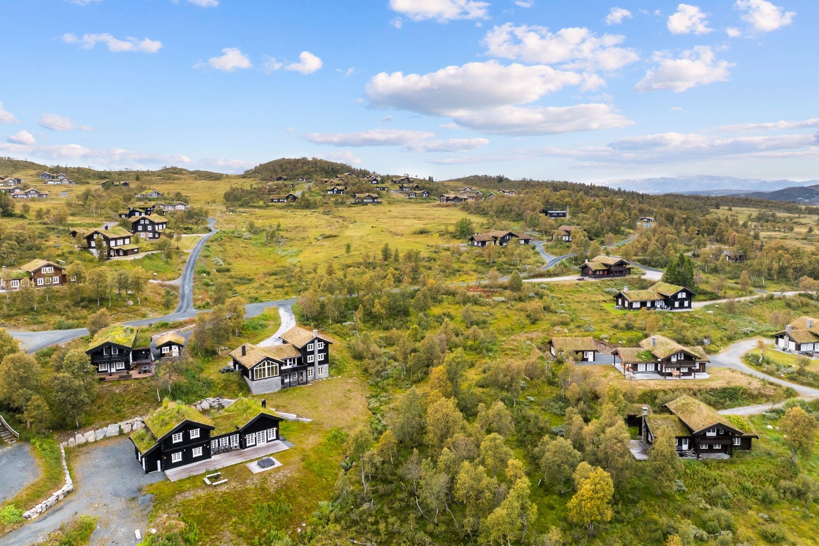 Dronebilde over området Galleribilde