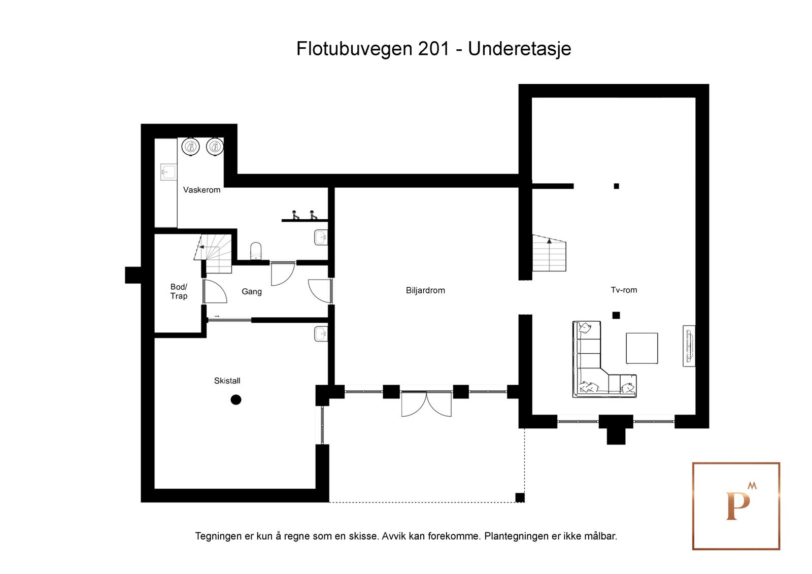 Plantegning Underetasje Galleribilde