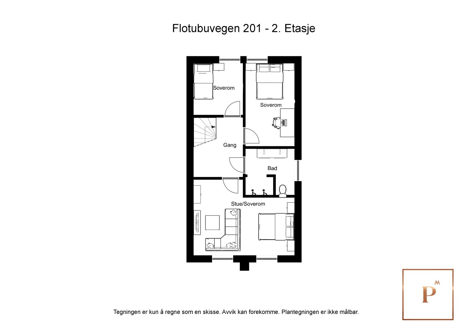 Plantegning 2. etasje Galleribilde