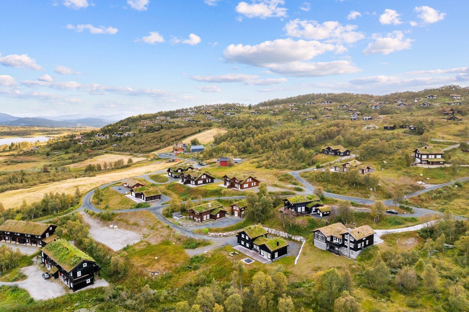 Dronebilde over området Galleribilde