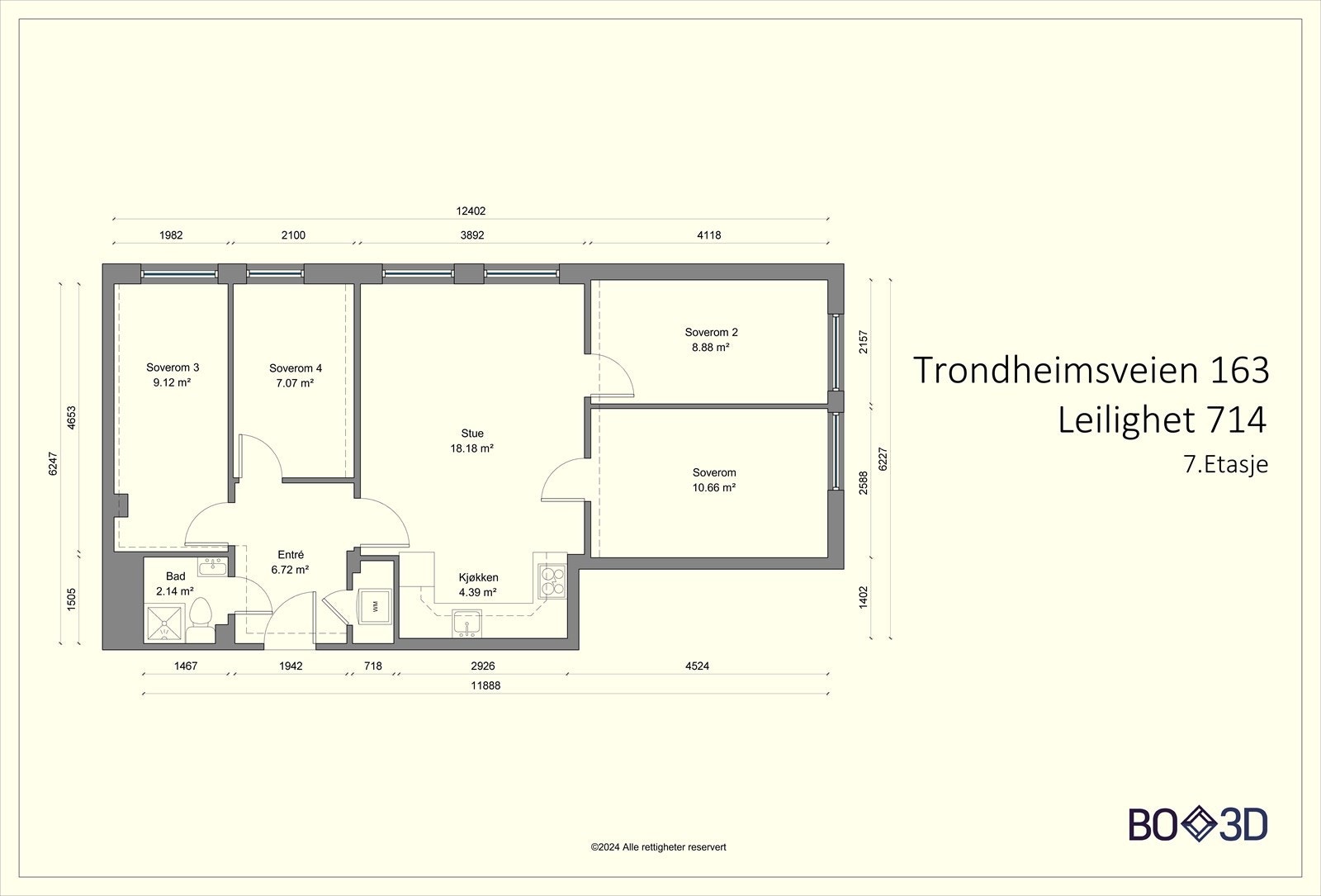 Alternativ planløsning hvor kjøkkenet er flyttet ut i stuen med pumpeløsning. Her er boligen med 4 soverom. Dette for inspirasjon. Ta kontakt med megler for mer informasjon. Galleribilde