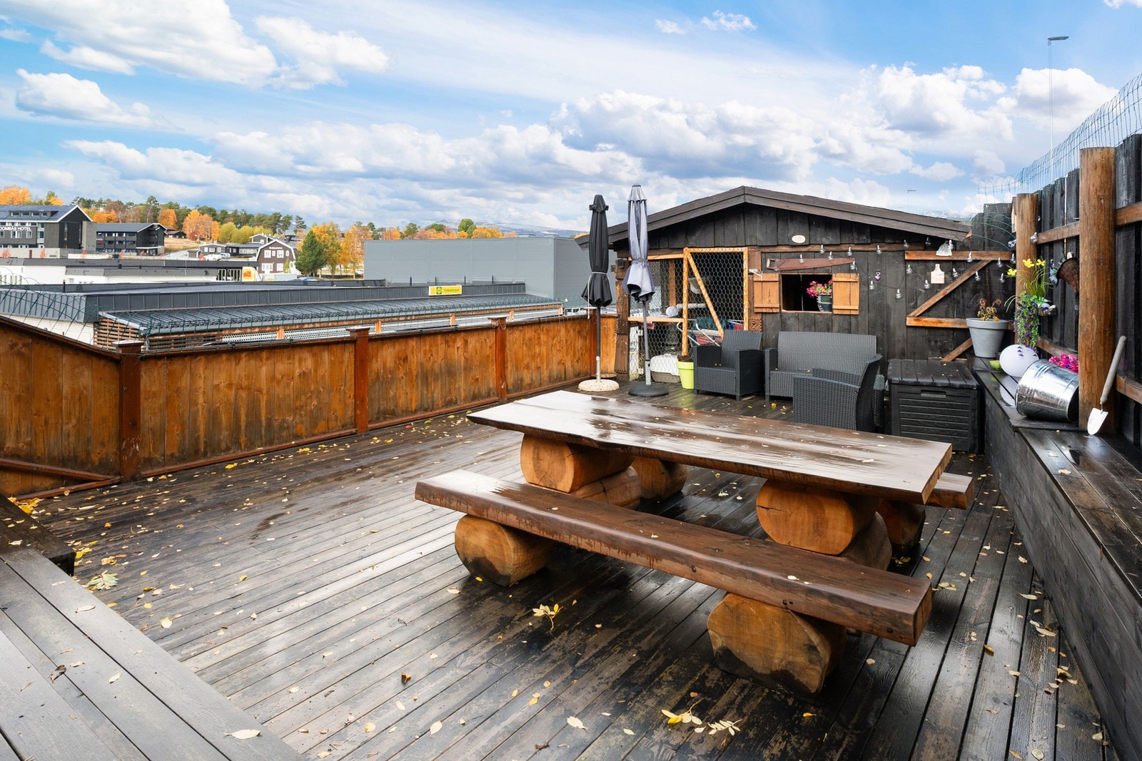 Terrassen har mange møbleringsmuligheter. Galleribilde