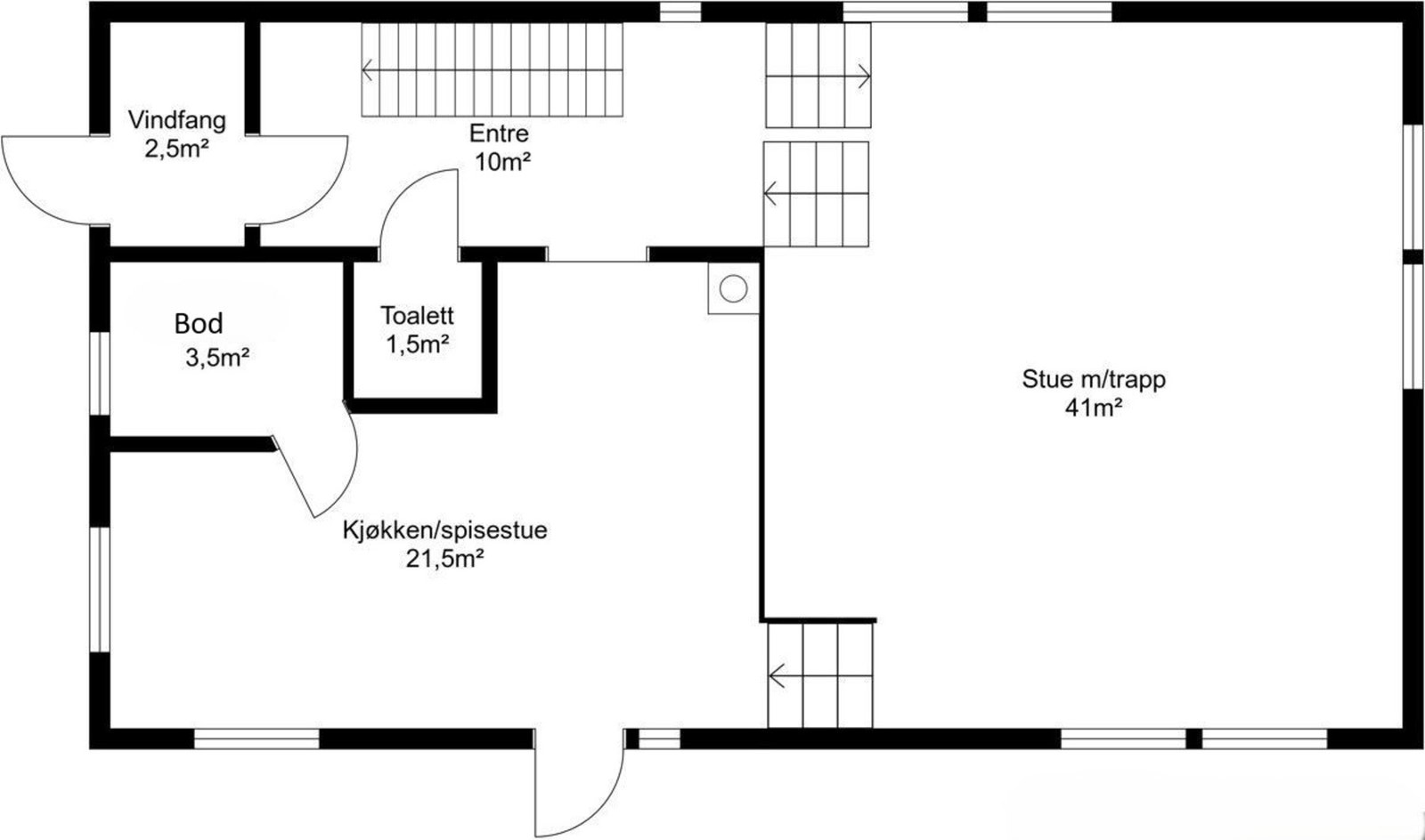 Planskisse 1. etasje Galleribilde