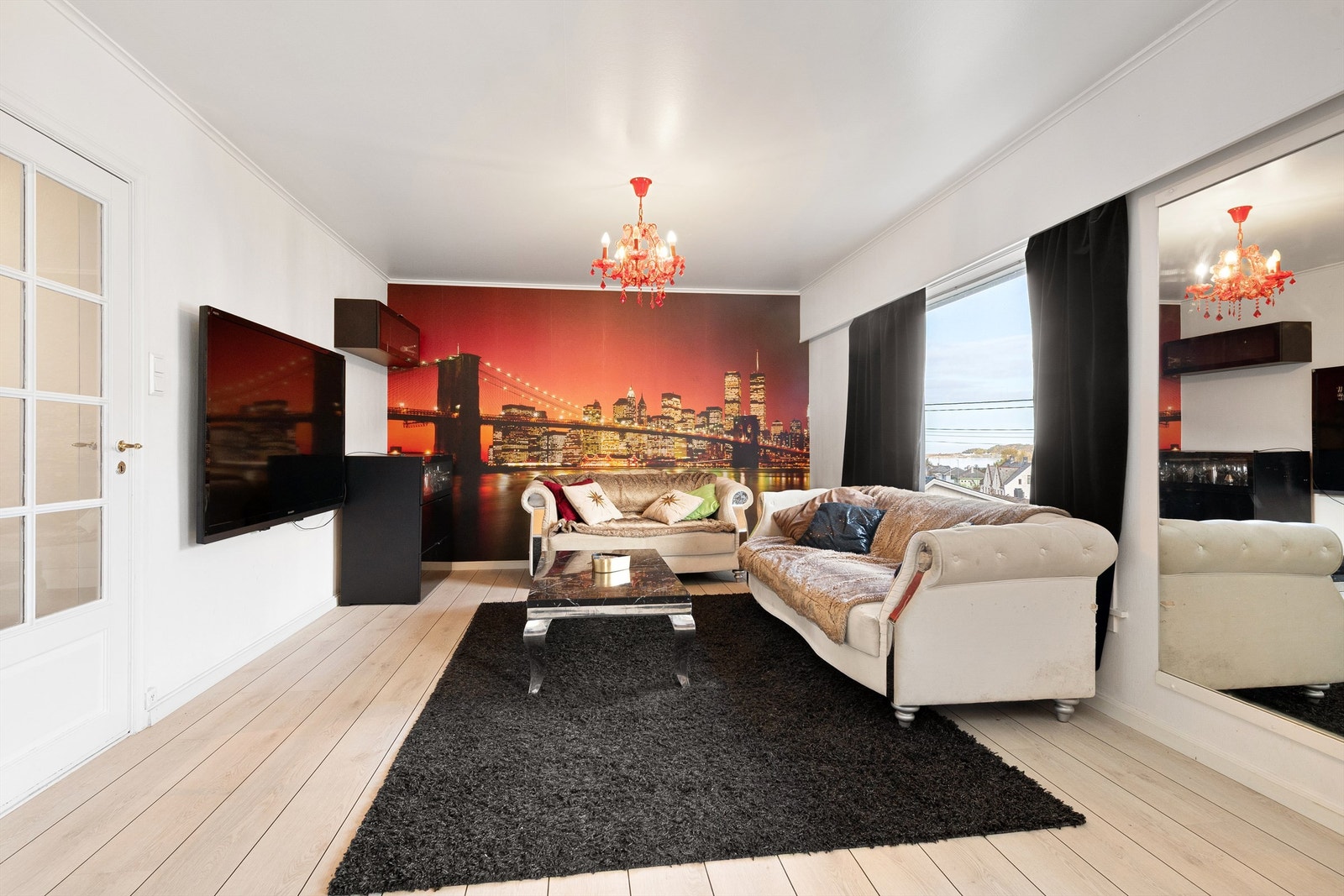 Deler av stuen med sofahjørne Galleribilde