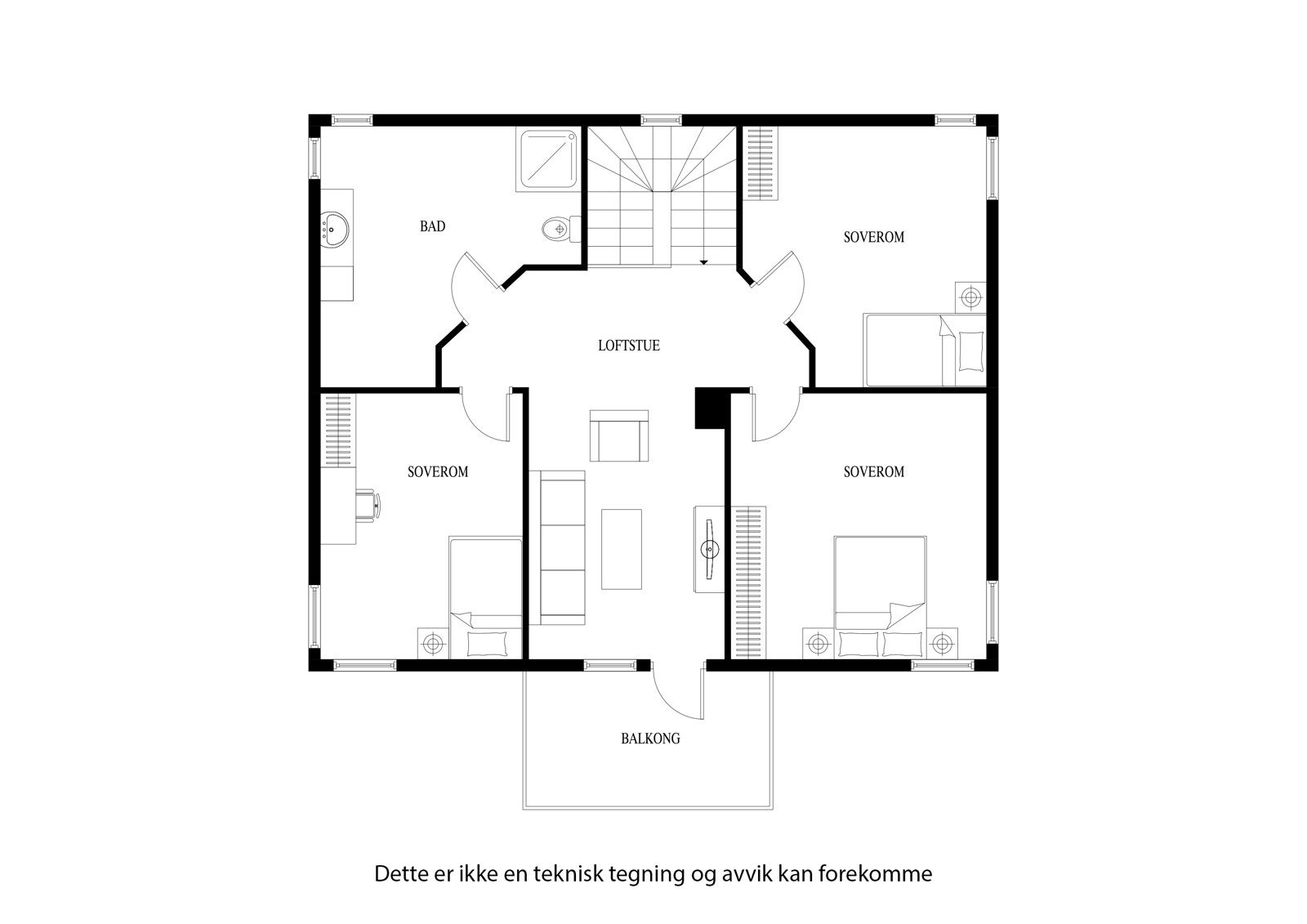 Planløsning for 2.etasje Galleribilde