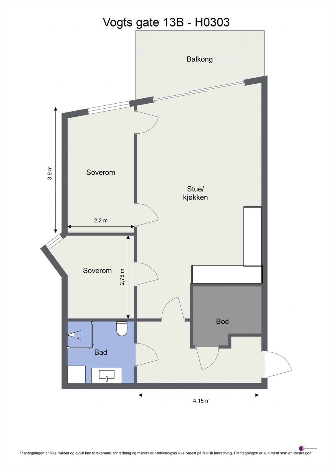 Veiledende planskisse. Galleribilde