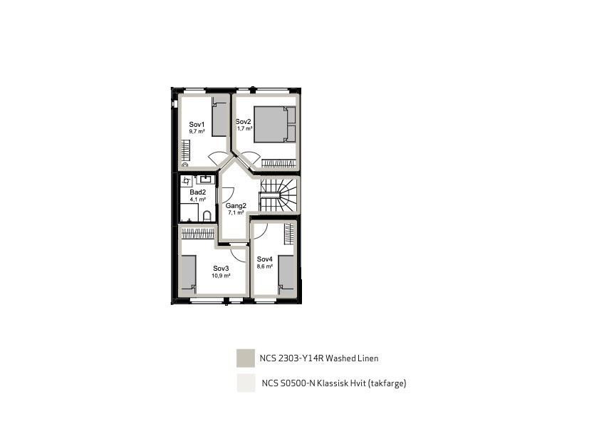 Plantegning 2. etasje. Galleribilde