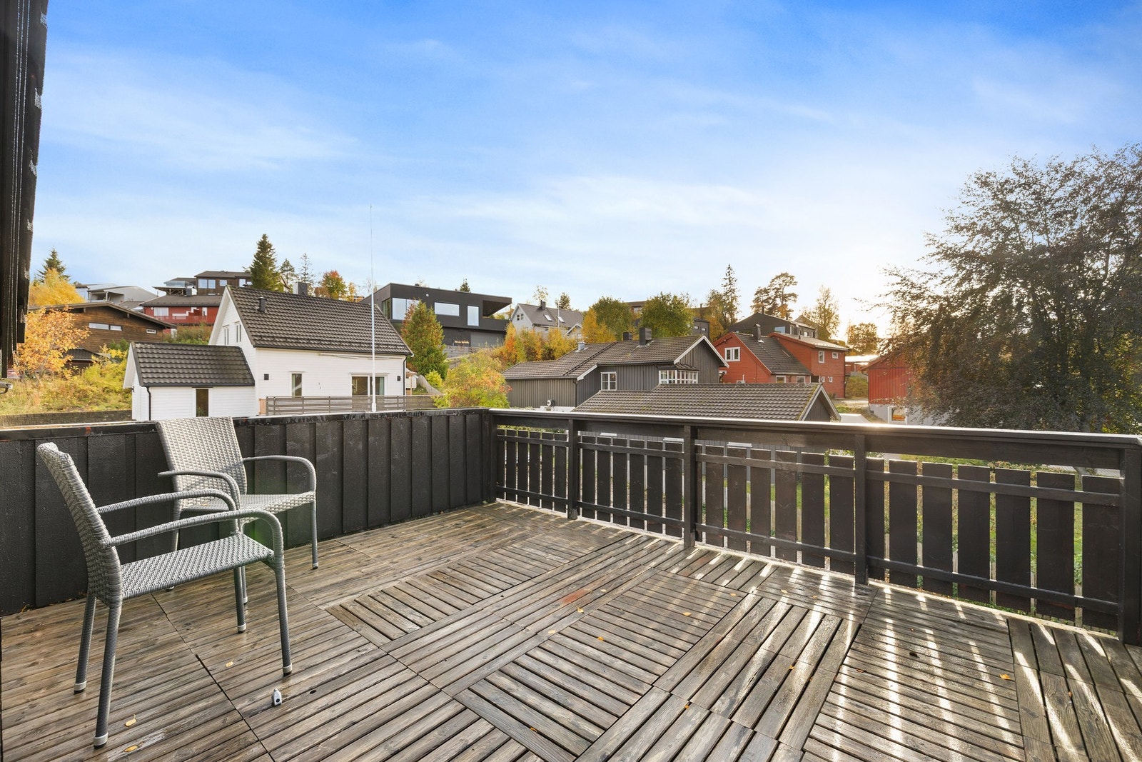 Takterrassen er vendt mot sørvest og har svært gode solforhold. Galleribilde