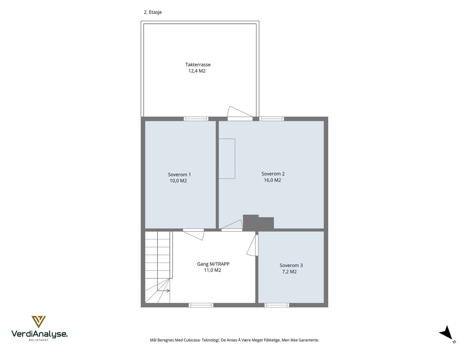 Planskisse 2. etg. Galleribilde