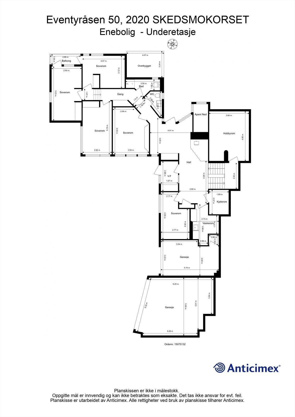 Plantegning - Underetasje Galleribilde