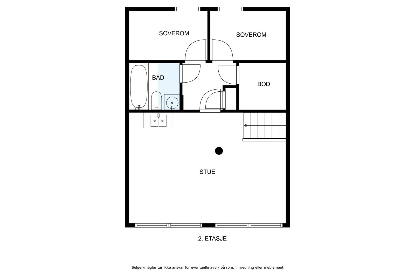 Plantegning 2. etasje Galleribilde