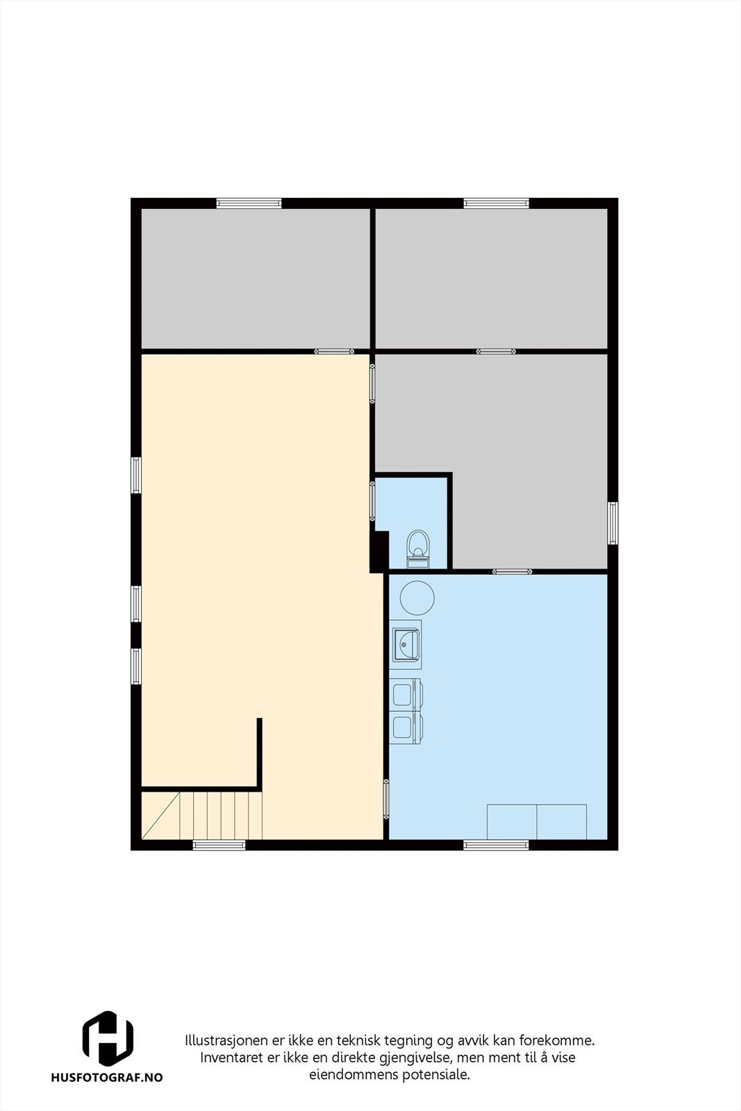 Planskisse - Kjelleretg. Galleribilde