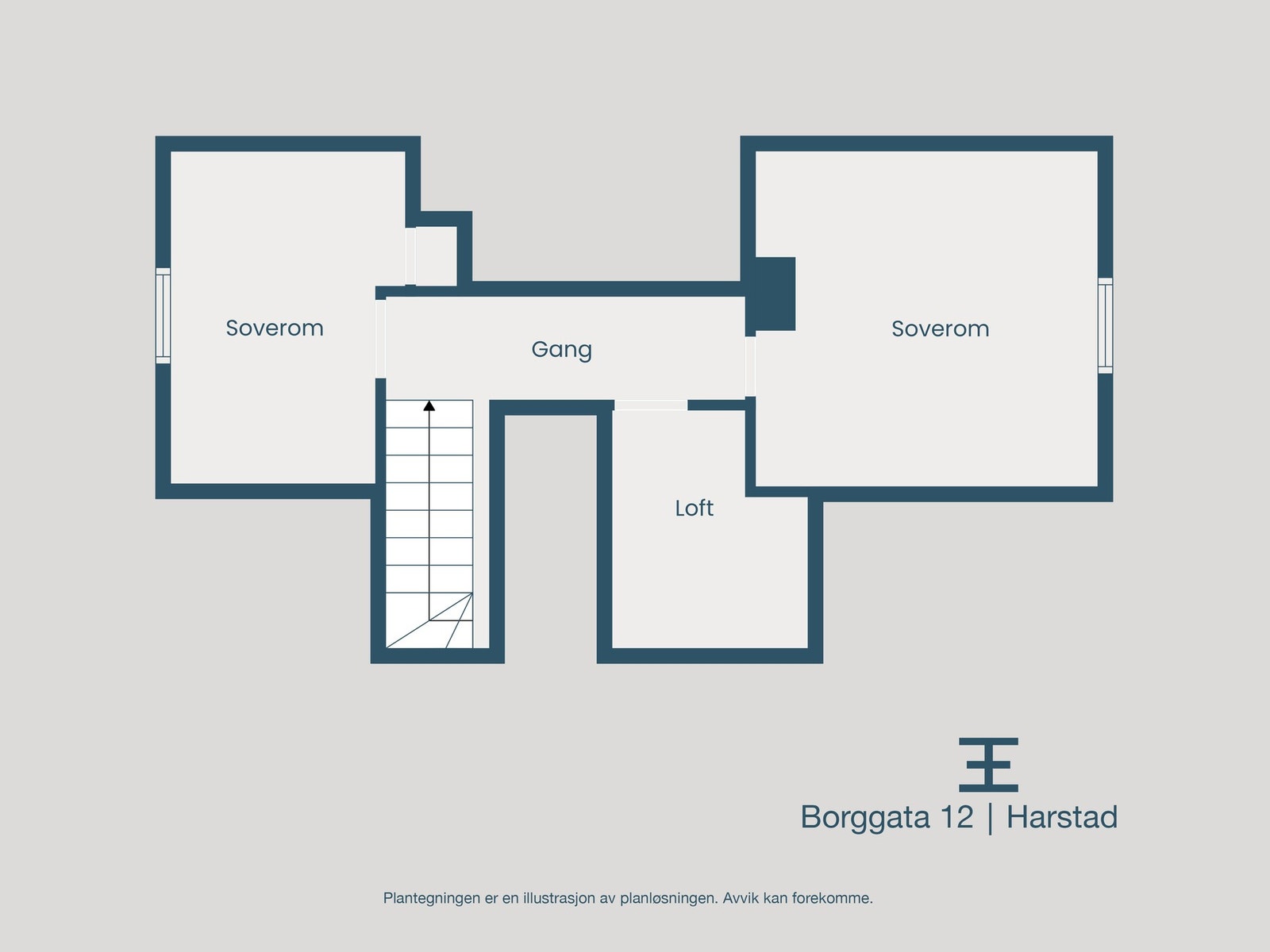 Plantegning loftsetasje Galleribilde