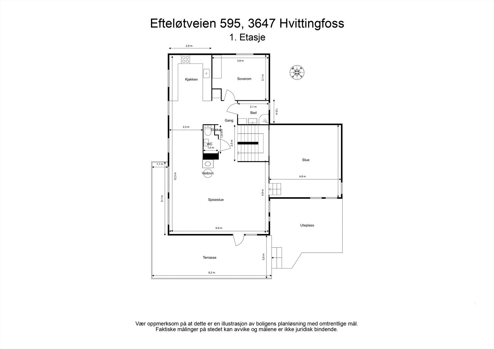 Planskisse 1 etg Galleribilde