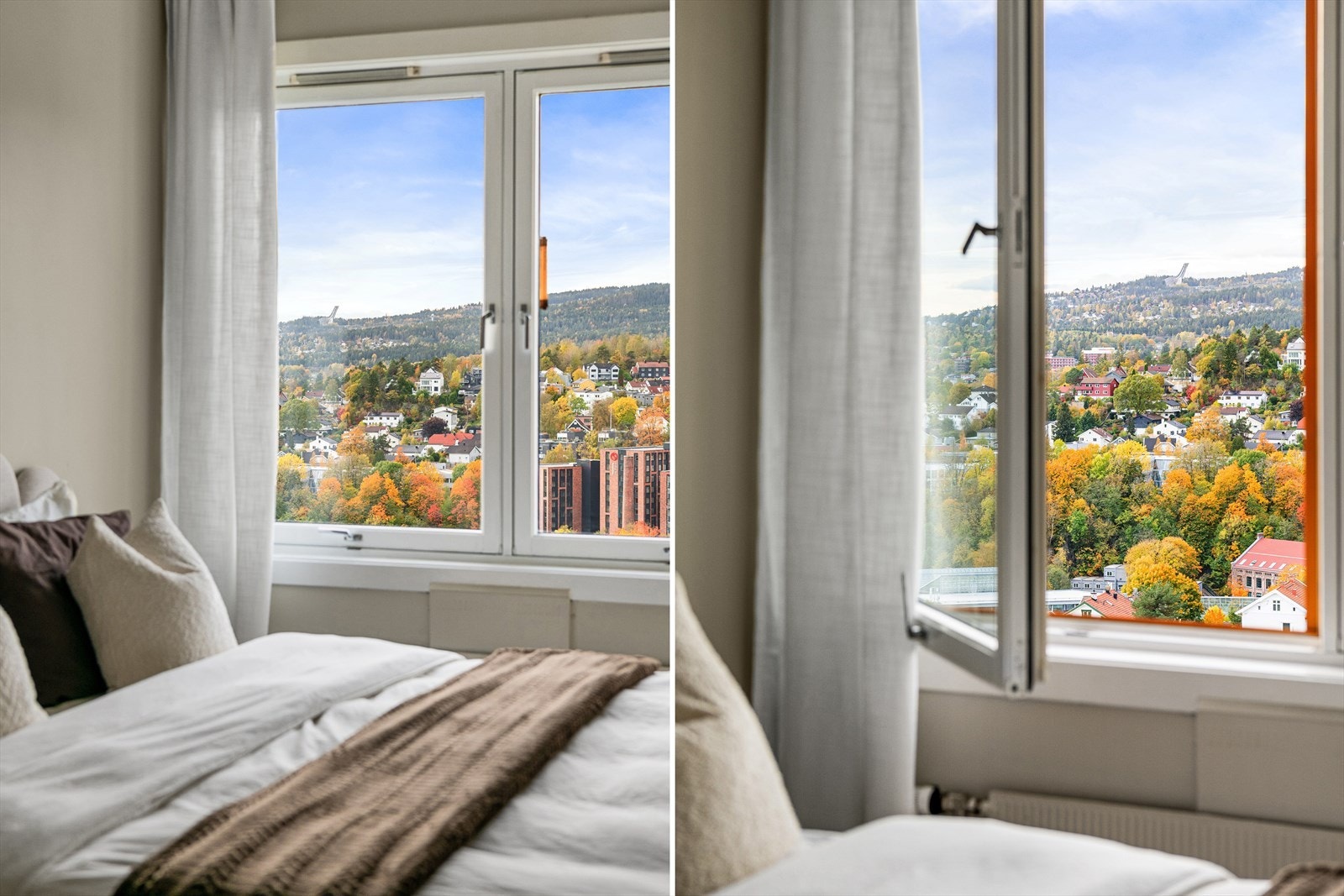 Her er det flott utsikt mot Nordberg og opp mot Holmenkollen Galleribilde