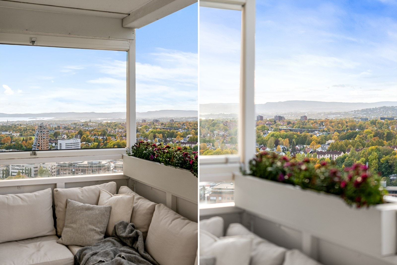 Balkongen er direkte vestvendt, og her kan man nyte sola fra ca. 1500 helt til solen går ned Galleribilde