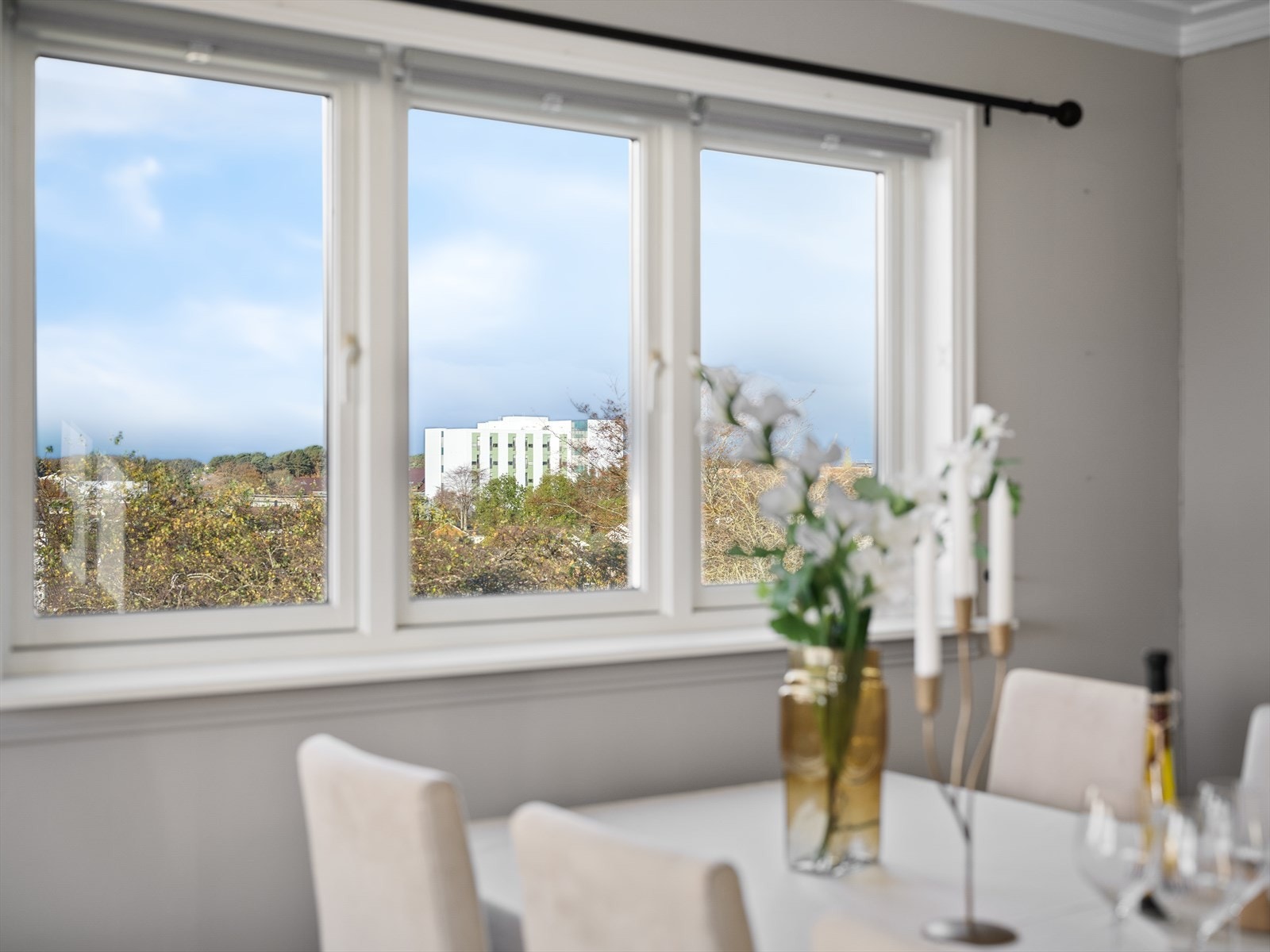 Pen utsikt fra spiseplassen. Galleribilde