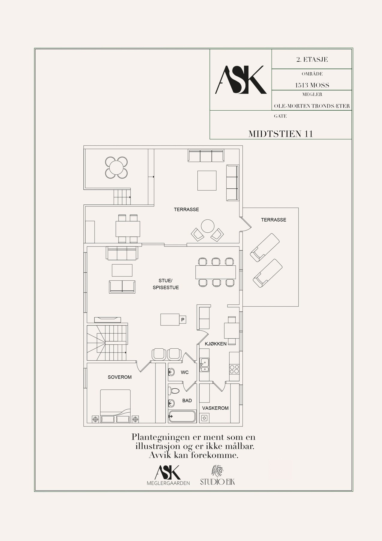 Plantegning 2. etasje Galleribilde