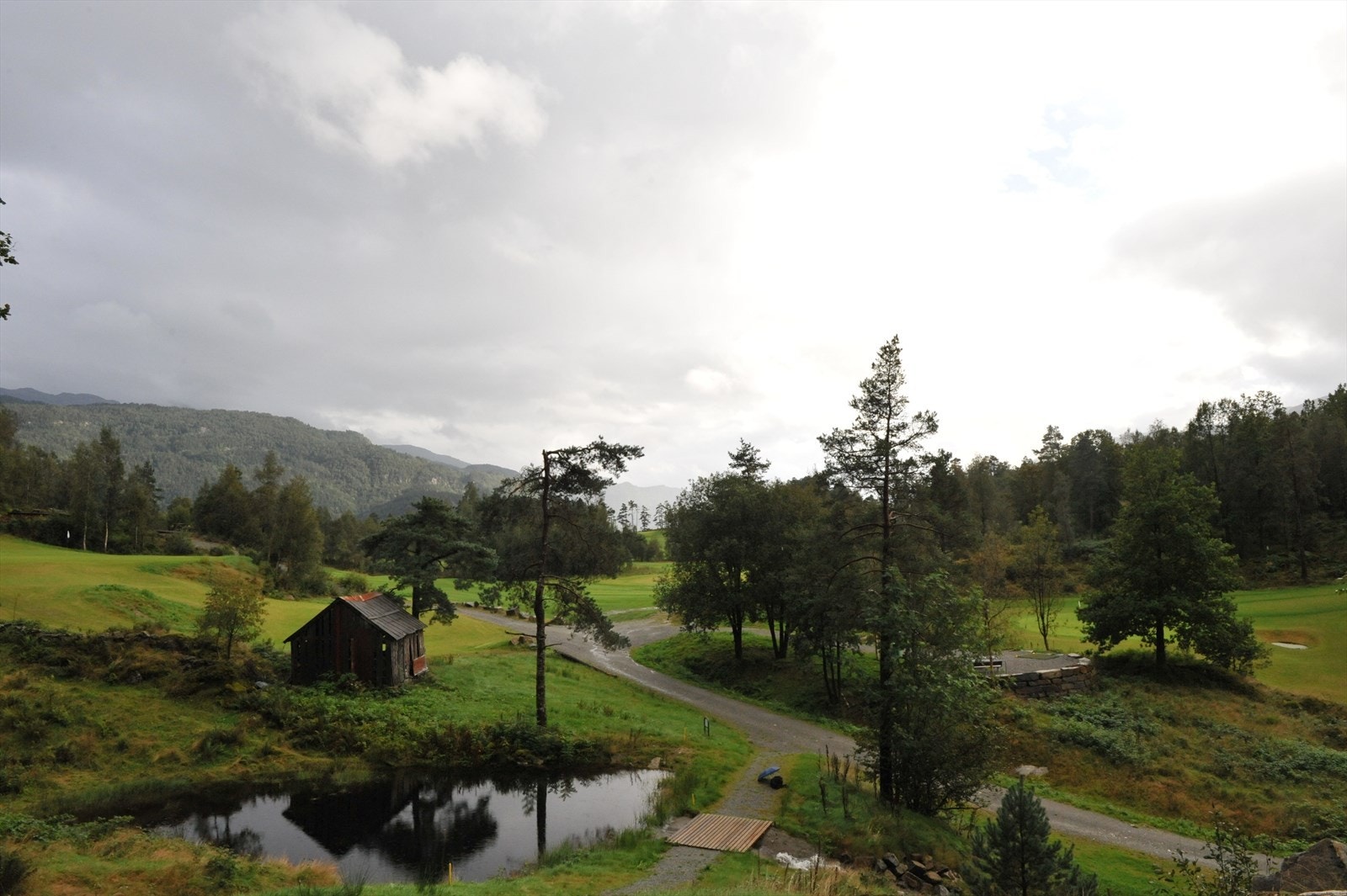 Fra golfbanen som ligger like bak boligfeltet Galleribilde