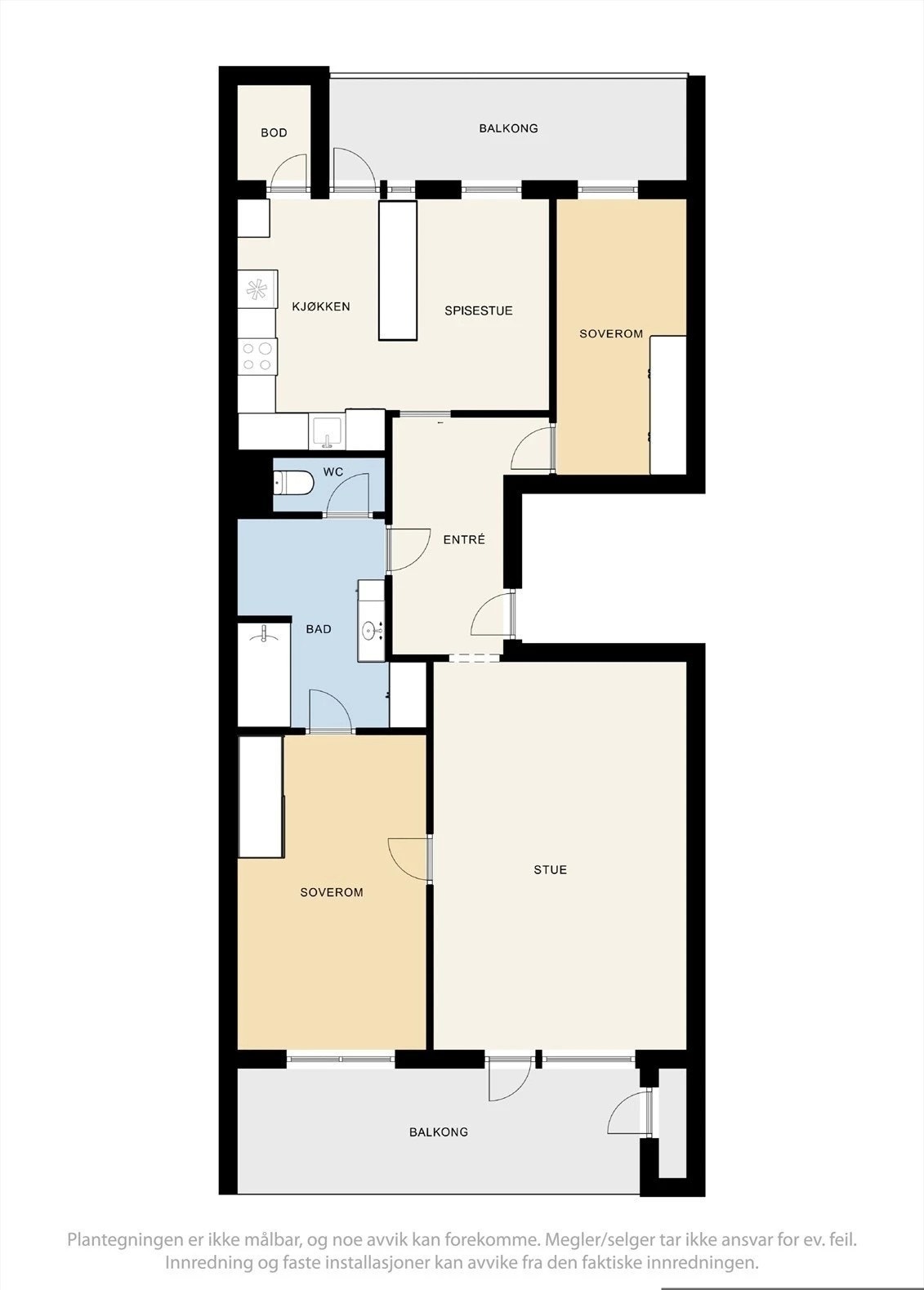 Plantegning Holmenkollveien 74B. Galleribilde