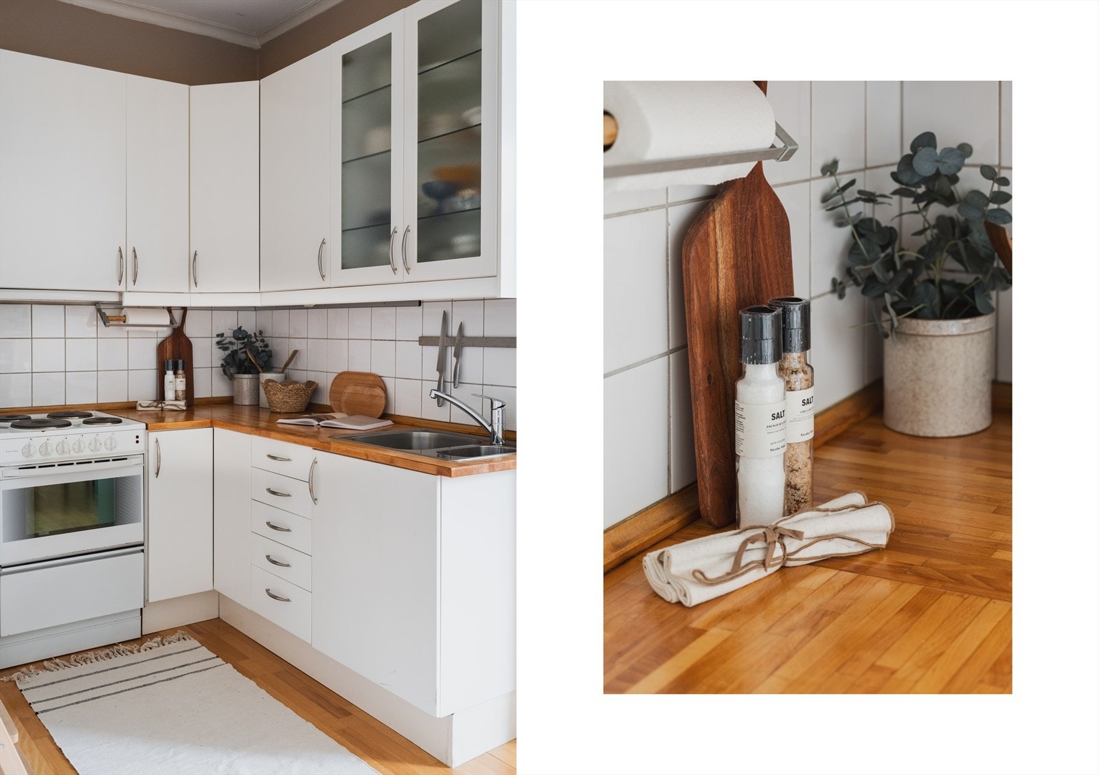 Kjøkkenet har godt med oppbevaring/benkeplass og ligger praktisk og åpent til stuen. Galleribilde