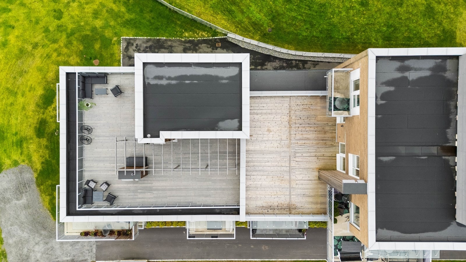 Takterrasser sett ovenfra. Galleribilde