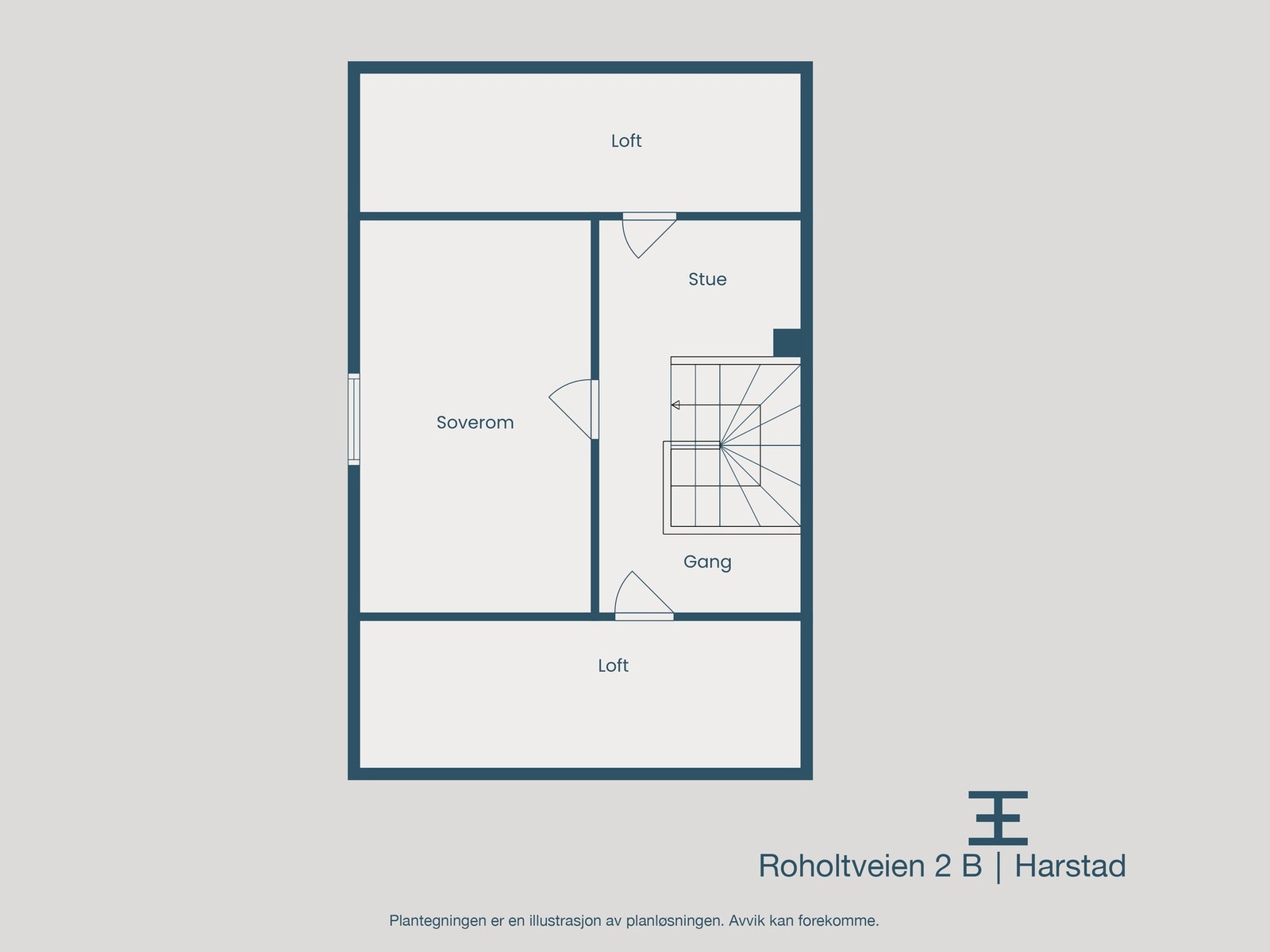 Plantegning loft Galleribilde