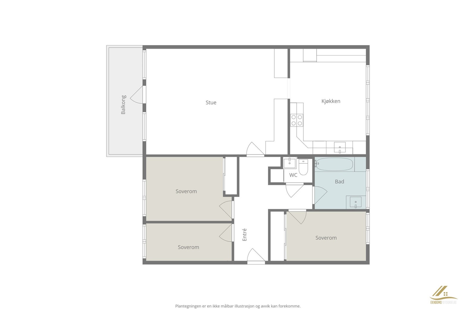 God og effektiv planløsning som gjør at leiligheten føles stor.
Vannbåren varme holder strømregningene lave.
Rikelig med bodplass. Galleribilde