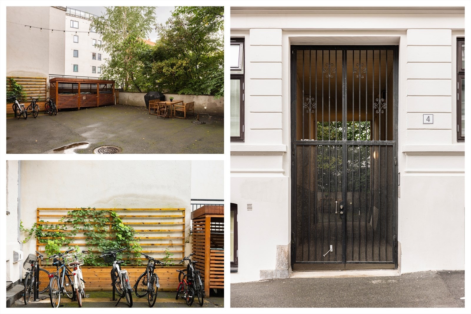 Veldrevet borettslag uten forkjøpsrett - Fasade, tak og vinduer mot gate ble renovert i 2023 i regi av borettslaget - Det er også låst barnevognparkering i borettslaget. Galleribilde