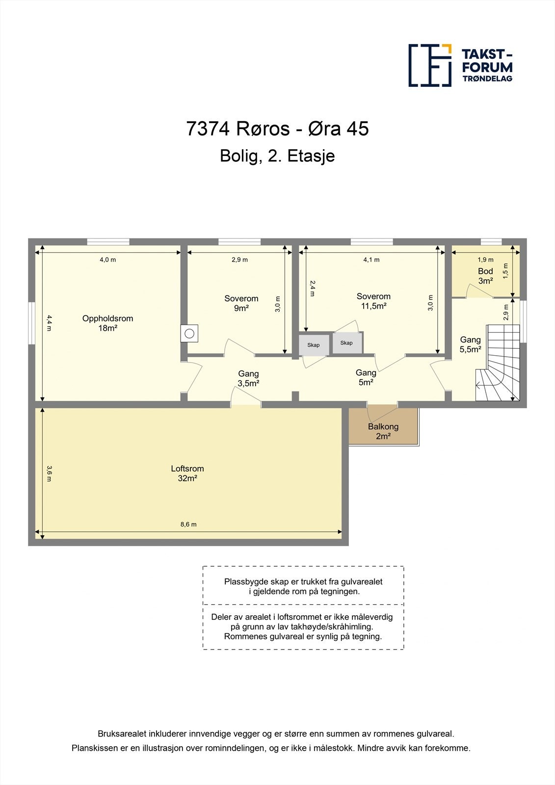 I 2. etasje er det bl.a. to soverom samt en ekstra stue. Galleribilde