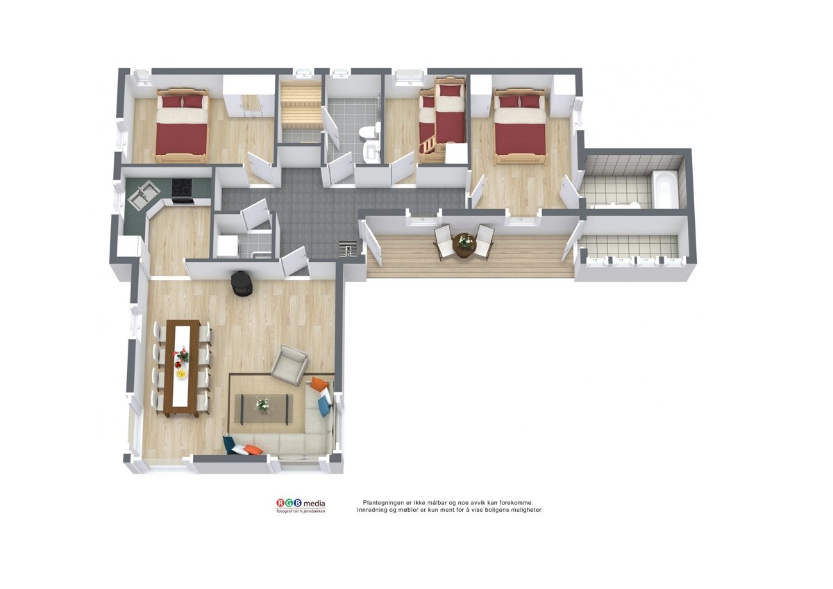 3D plantegning. Galleribilde
