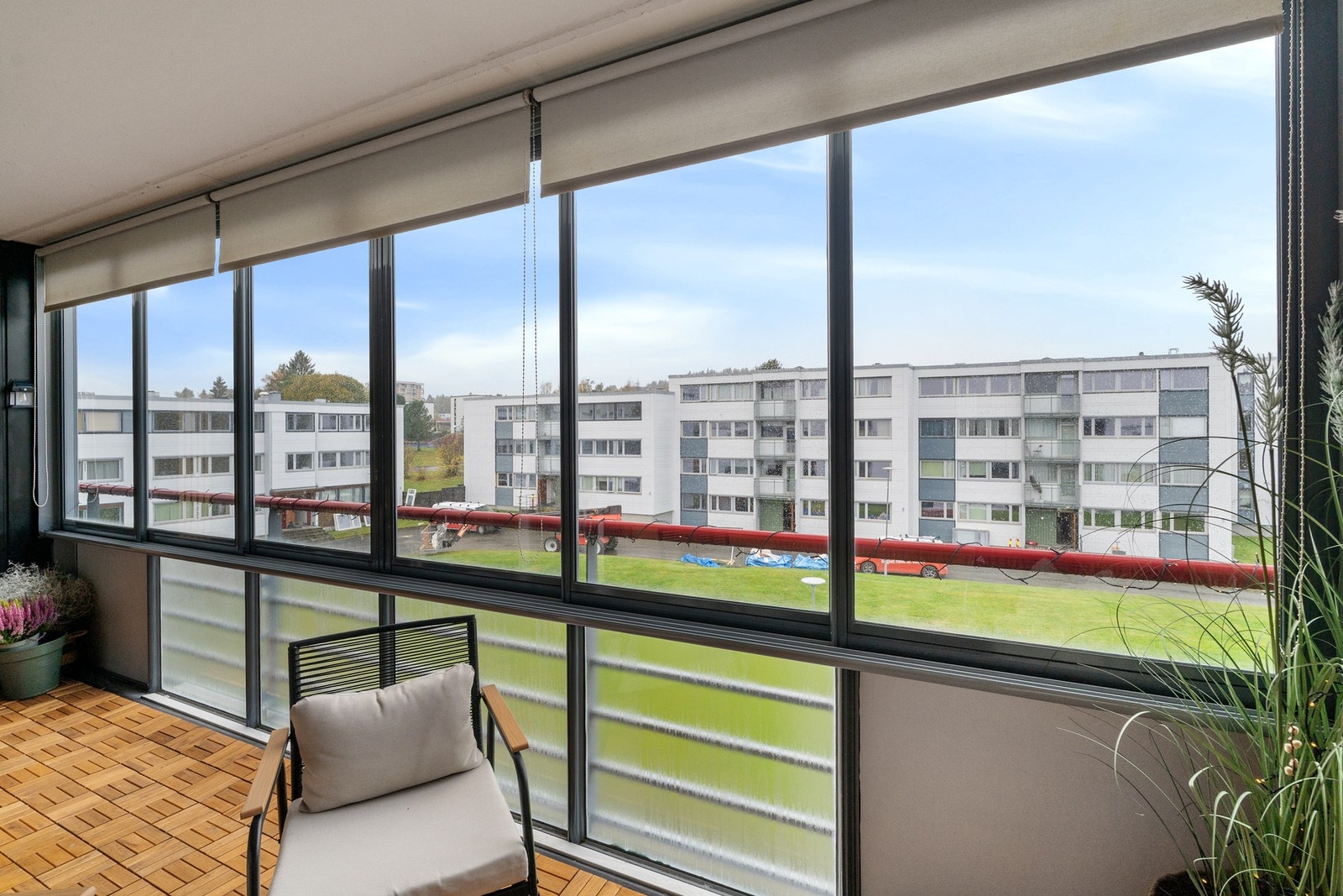 Balkongen kan fint benyttes hele året. Galleribilde