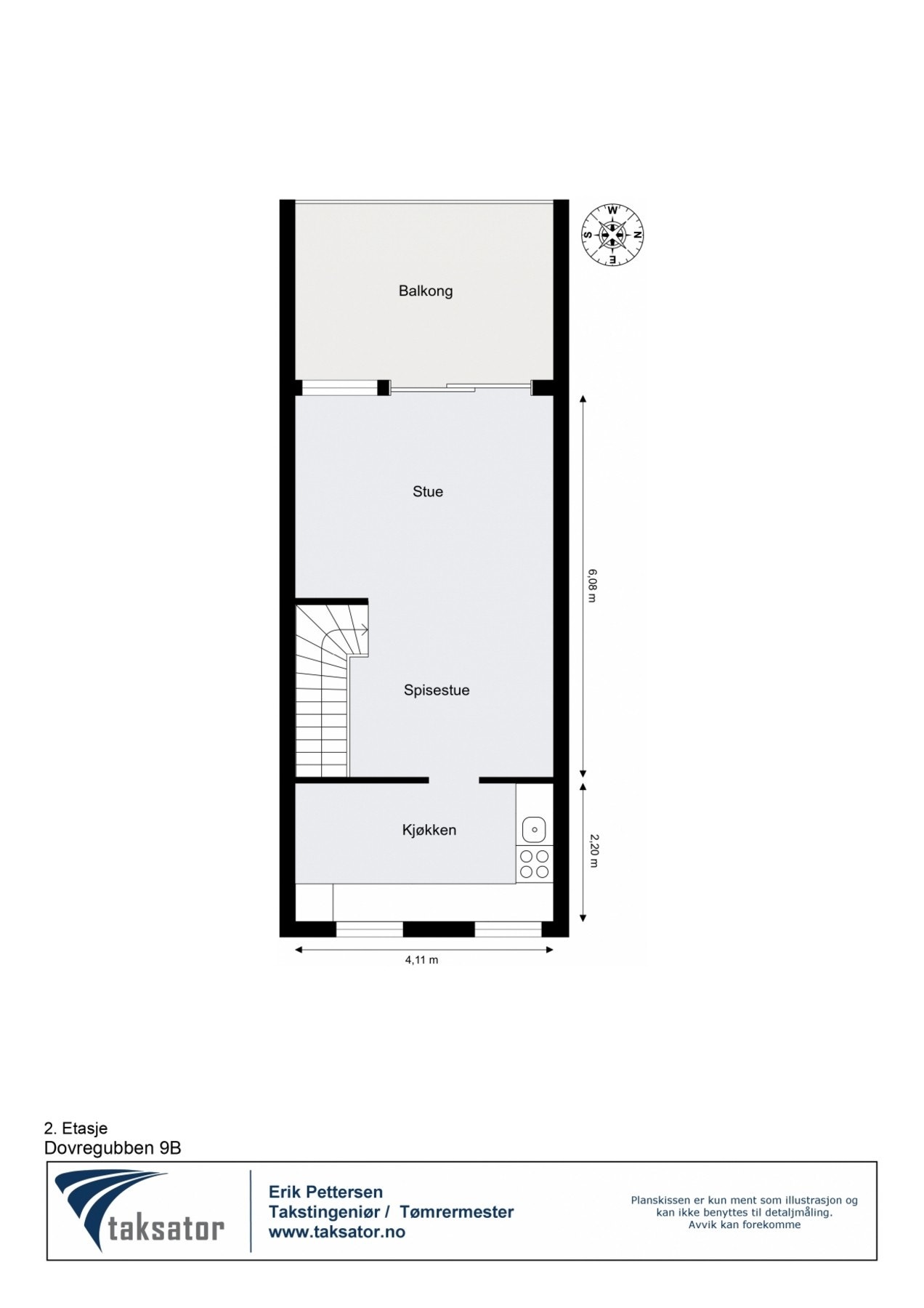 Målsatt plantegning 2.etasje Galleribilde