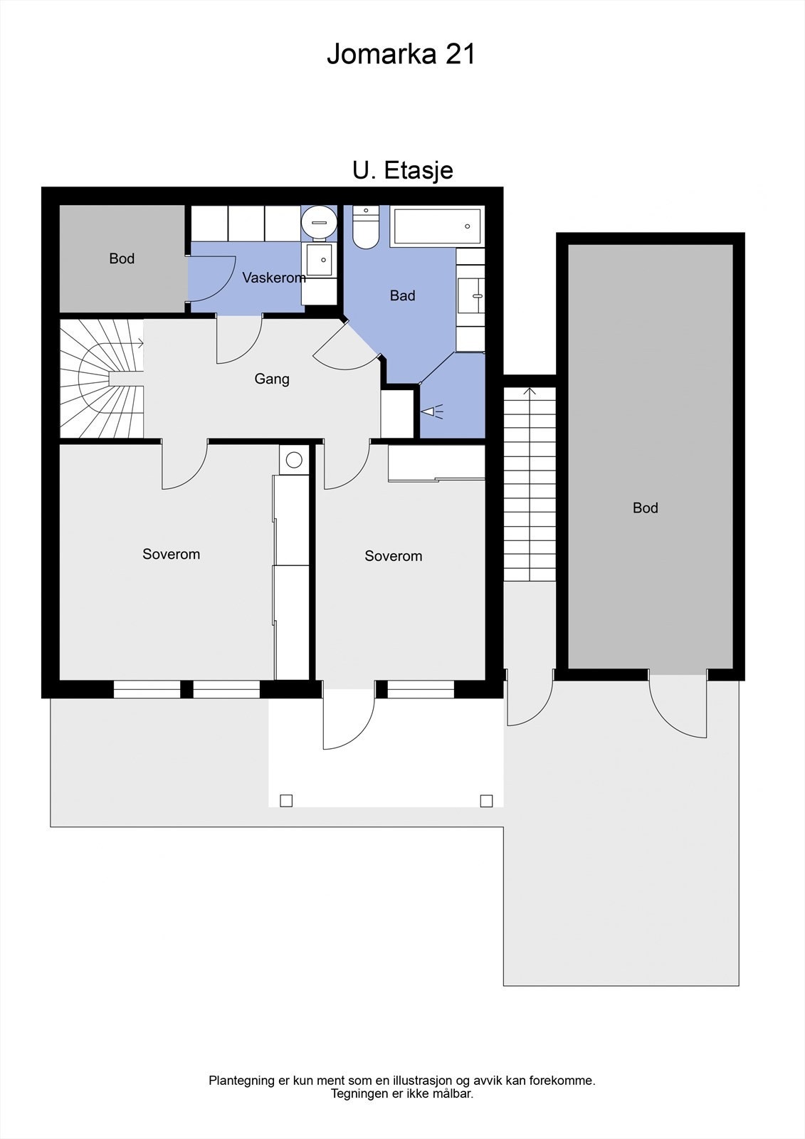 2 D plantegning underetasje Galleribilde