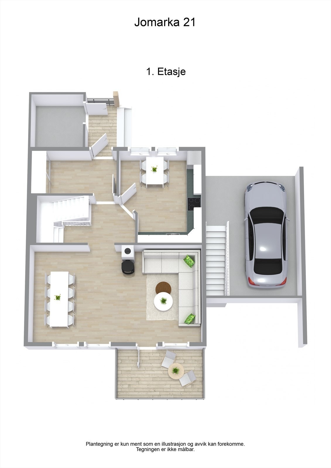 3 D plantegning hovedetasjen Galleribilde
