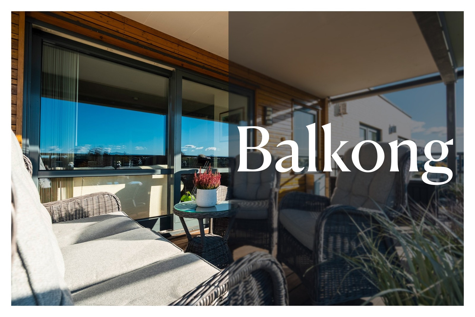 Stor balkong på 15 kvm Galleribilde