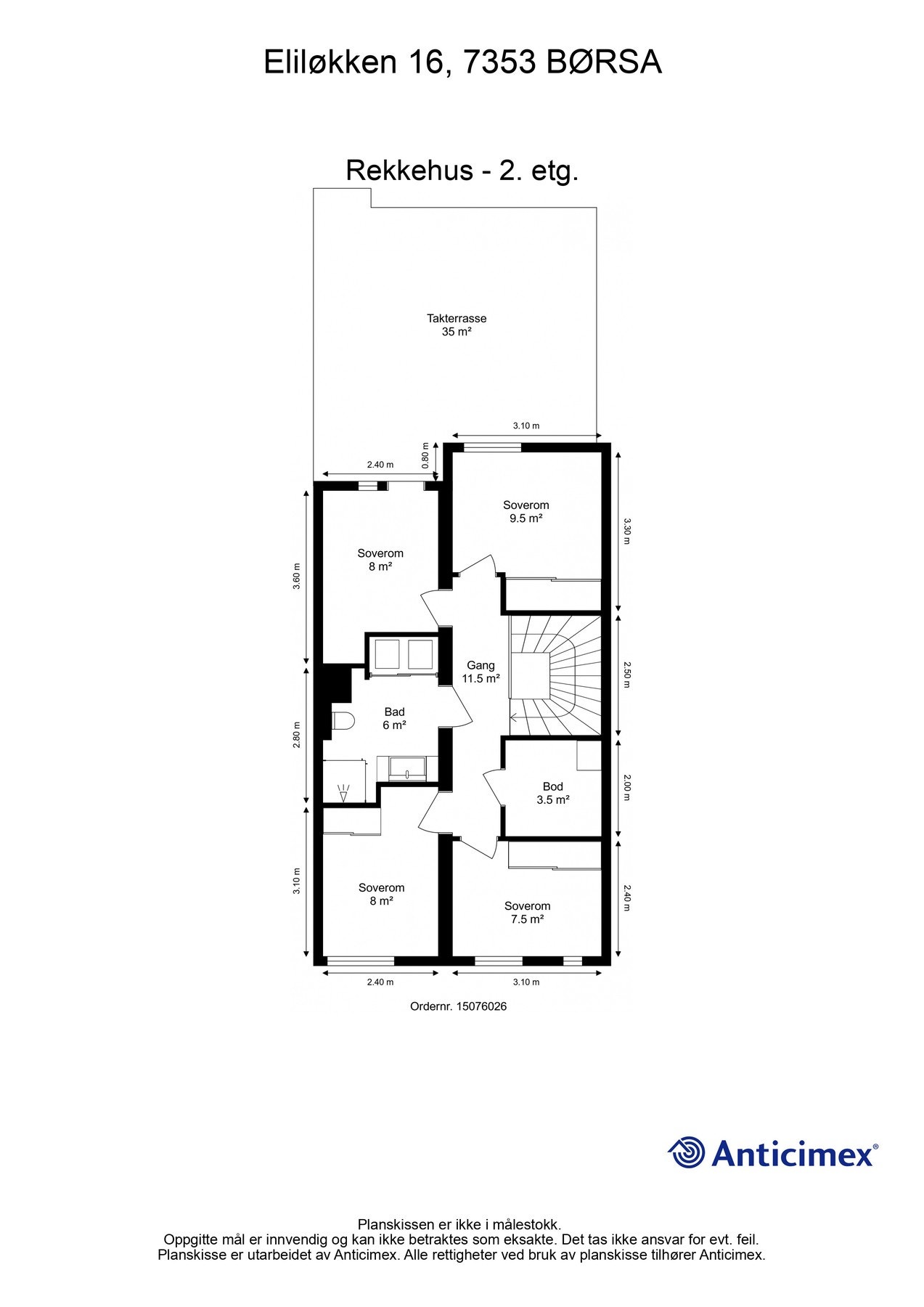 Planskisse 2.etasje. Galleribilde