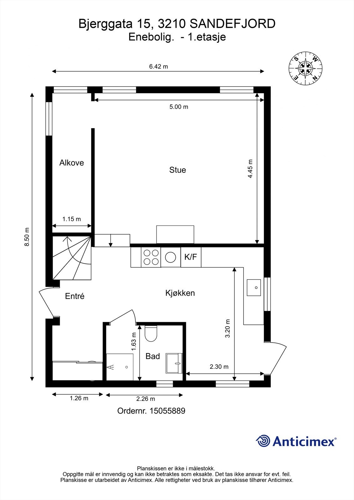 Plantegning 1.etasje Galleribilde