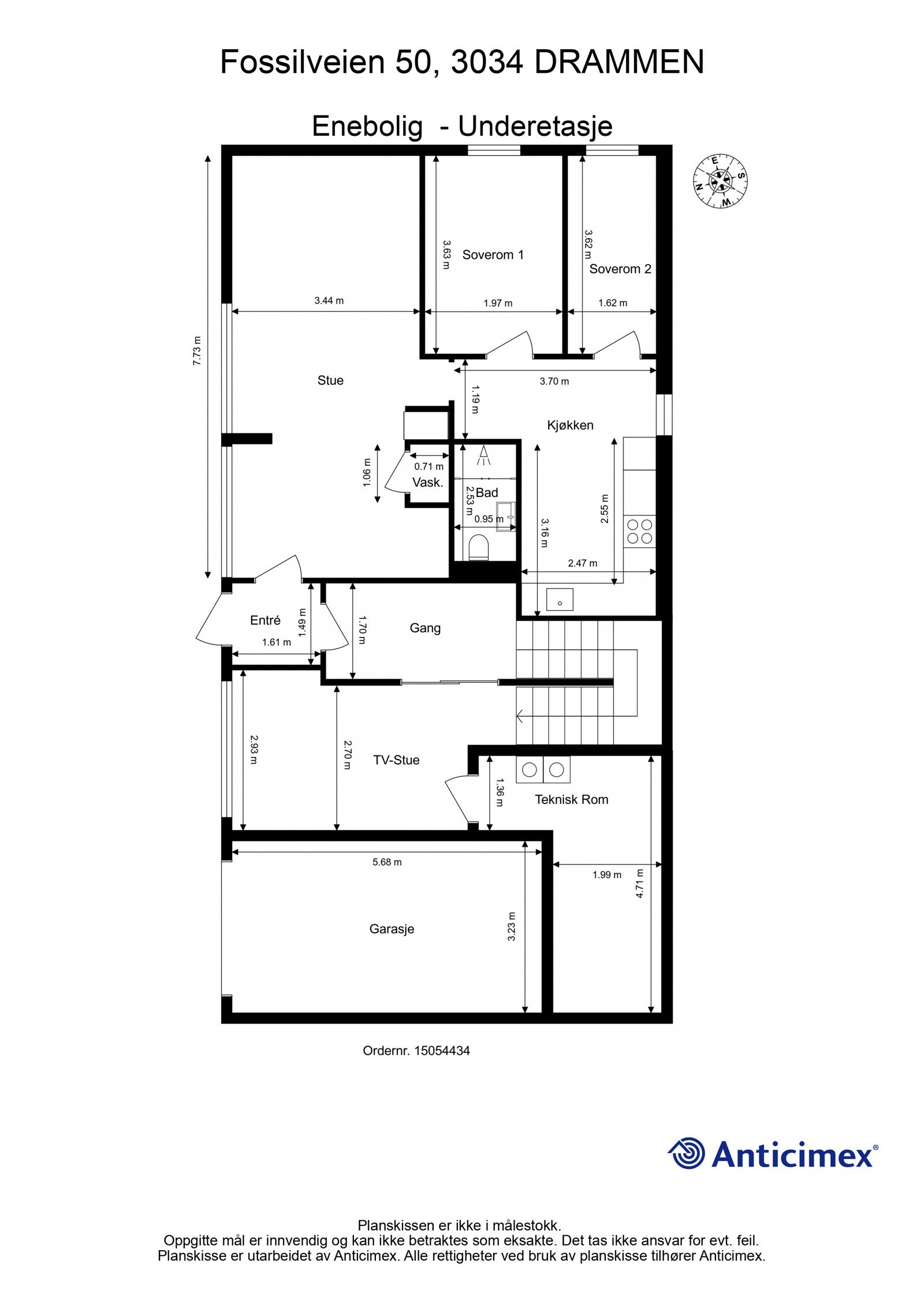 Plantegning underetasje. Galleribilde